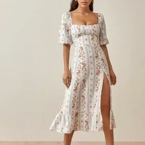 Reformation Belgium Linen Dress Surrey Size 10